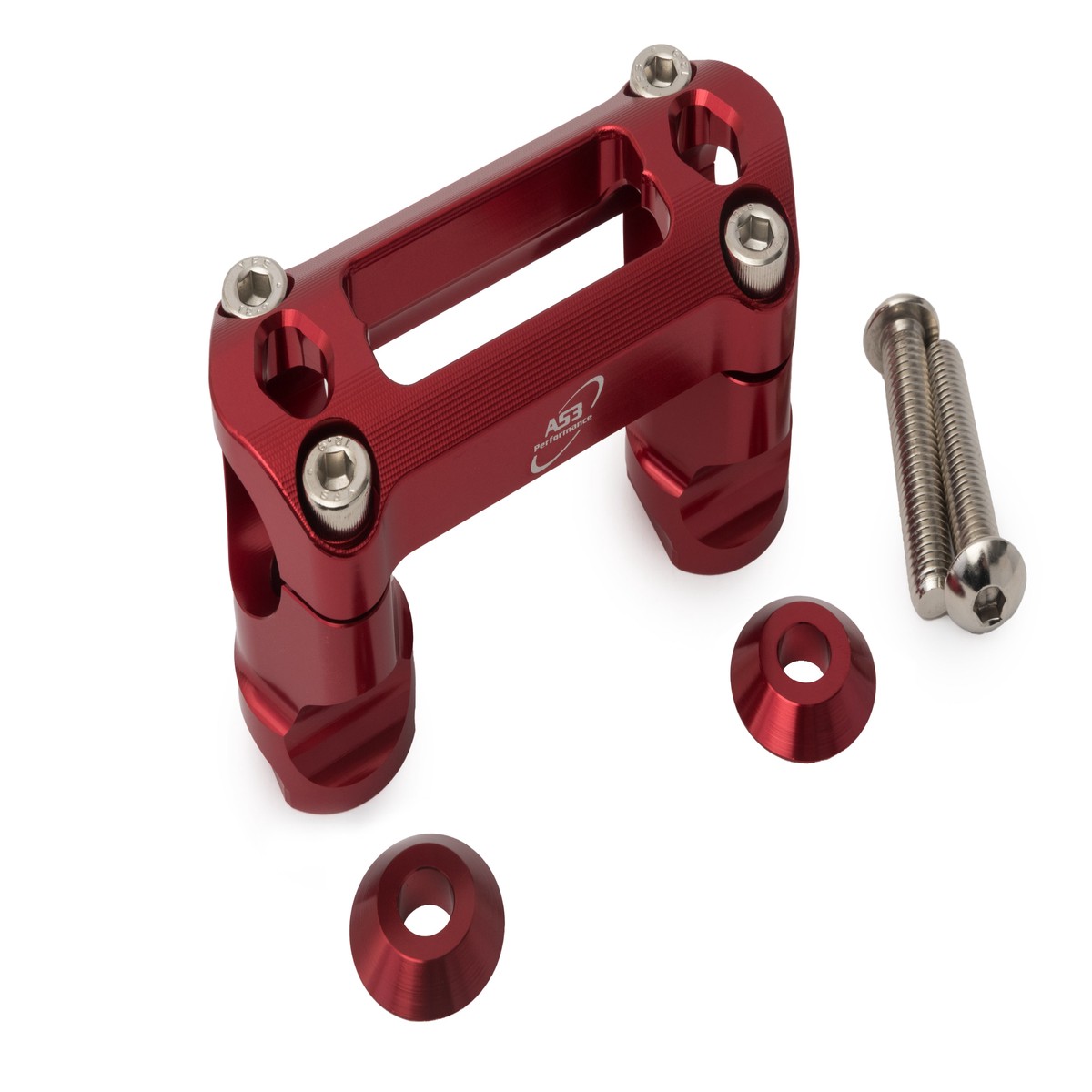 GAS GAS MC EC EX 125 250 300 350 450 500 2024 AS3 28.6MM BAR HANDLEBAR MOUNTS CLAMPS RED