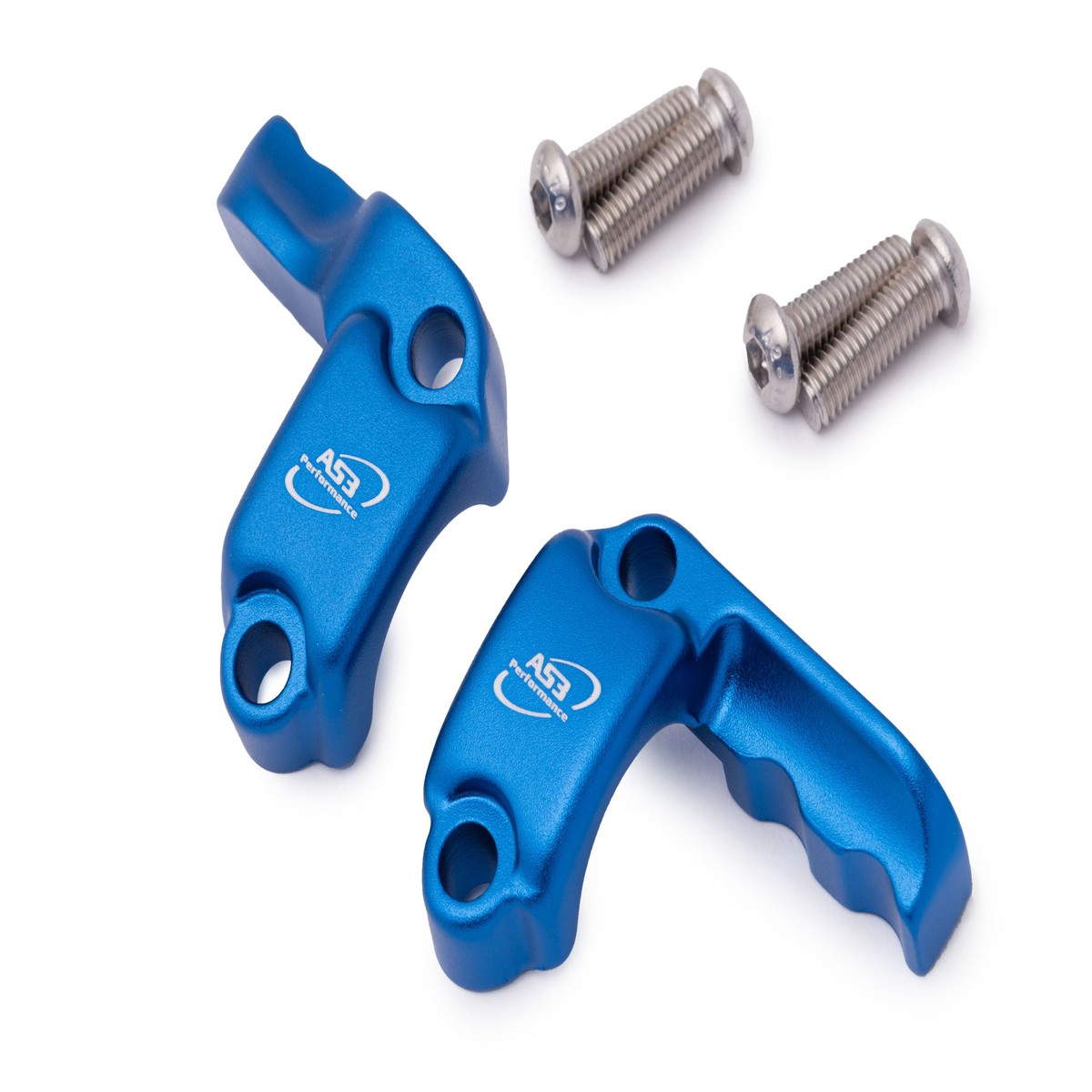 AS3 PERFORMANCE FRONT BRAKE AND CLUTCH MASTER CYLINDER PROTECTORS GUARDS BLUE
