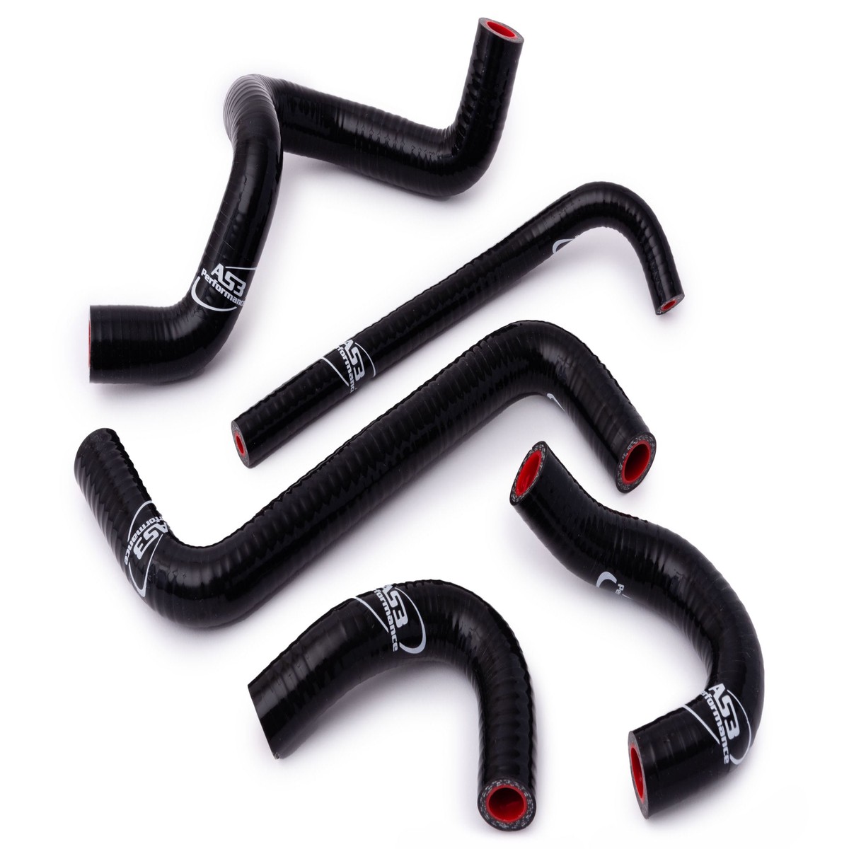 HONDA CBR 125 2004-2006 AS3 PERFORMANCE SILICONE RADIATOR HOSES BLACK