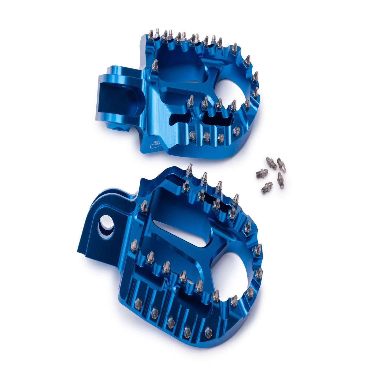 SHERCO SE SE-F 125 250 300 450 500 510 2008-2022 AS3 EXTRA LARGE FOOT PEGS BLUE