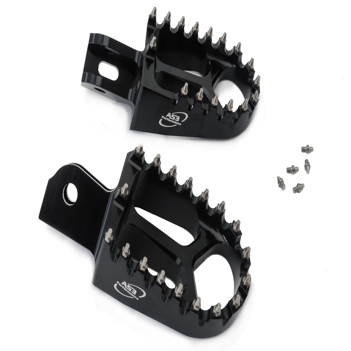 HONDA CRF 230 F 2003-2019 AS3 RACING SERIES WIDE FOOT PEGS BLACK
