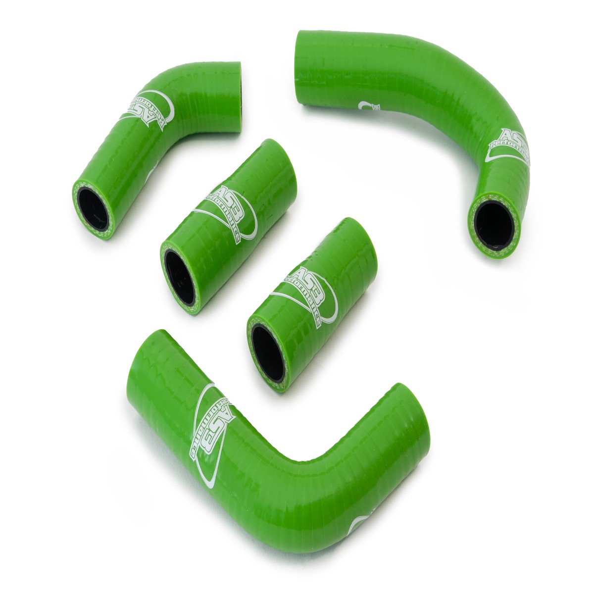 KAWASAKI 300 NINJA 2013-2017 AS3 PERFORMANCE SILICONE RADIATOR HOSES GREEN