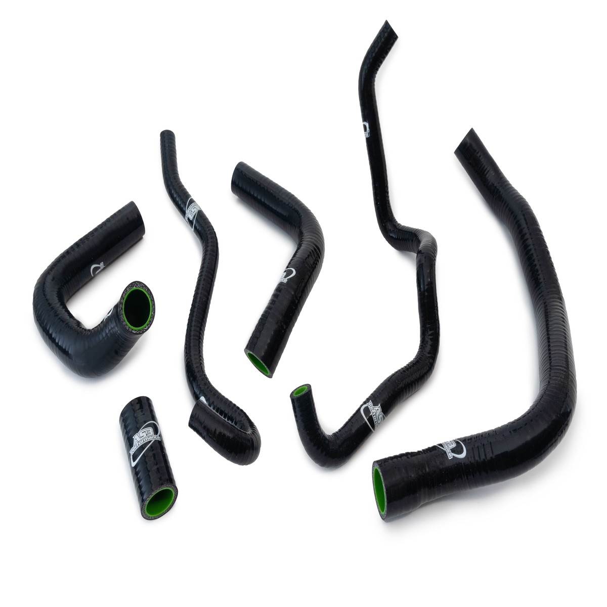 KAWASAKI ZX10R 2004-2005 AS3 PERFORMANCE SILICONE RADIATOR HOSES BLACK