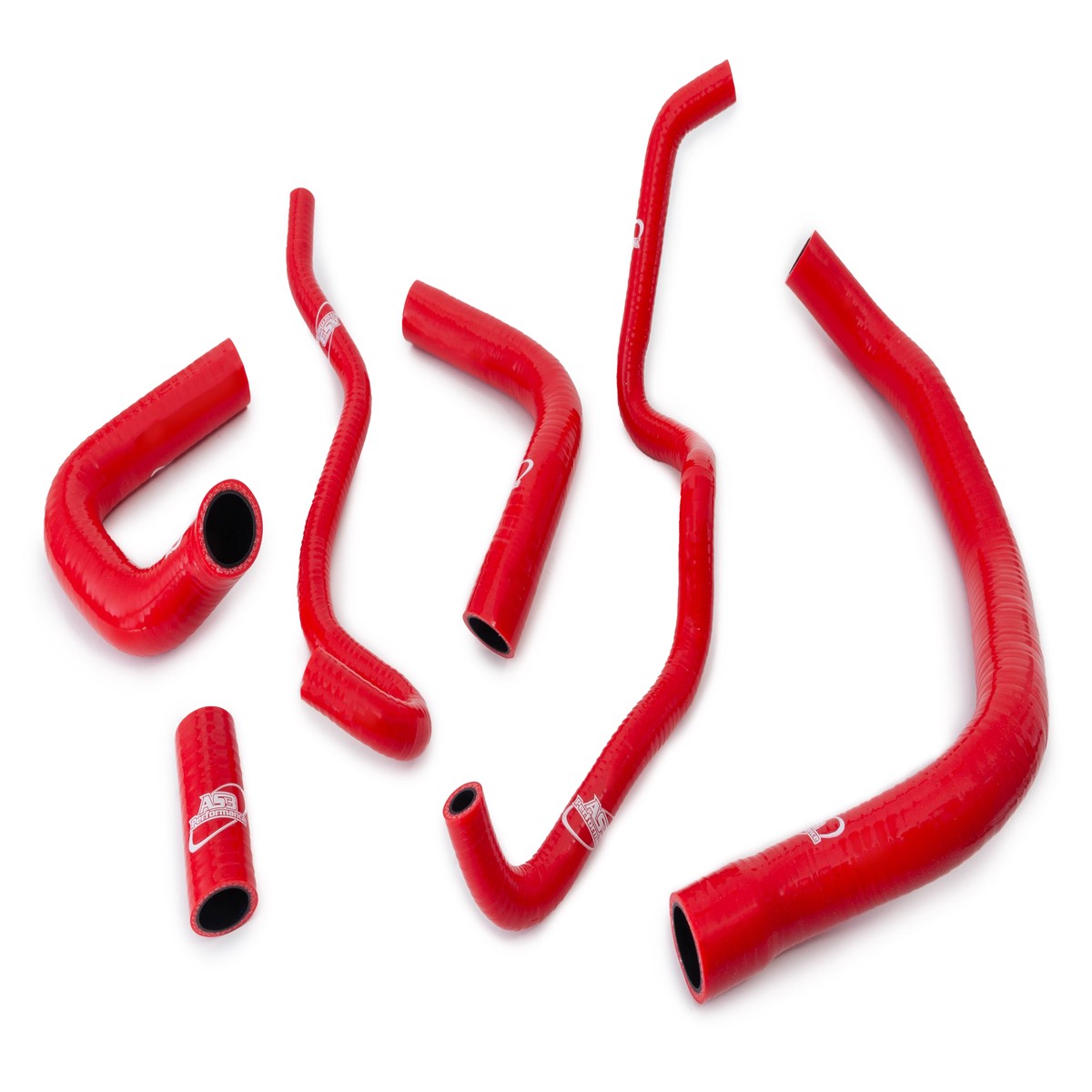 KAWASAKI ZX10R 2004-2005 AS3 PERFORMANCE SILICONE RADIATOR HOSES RED