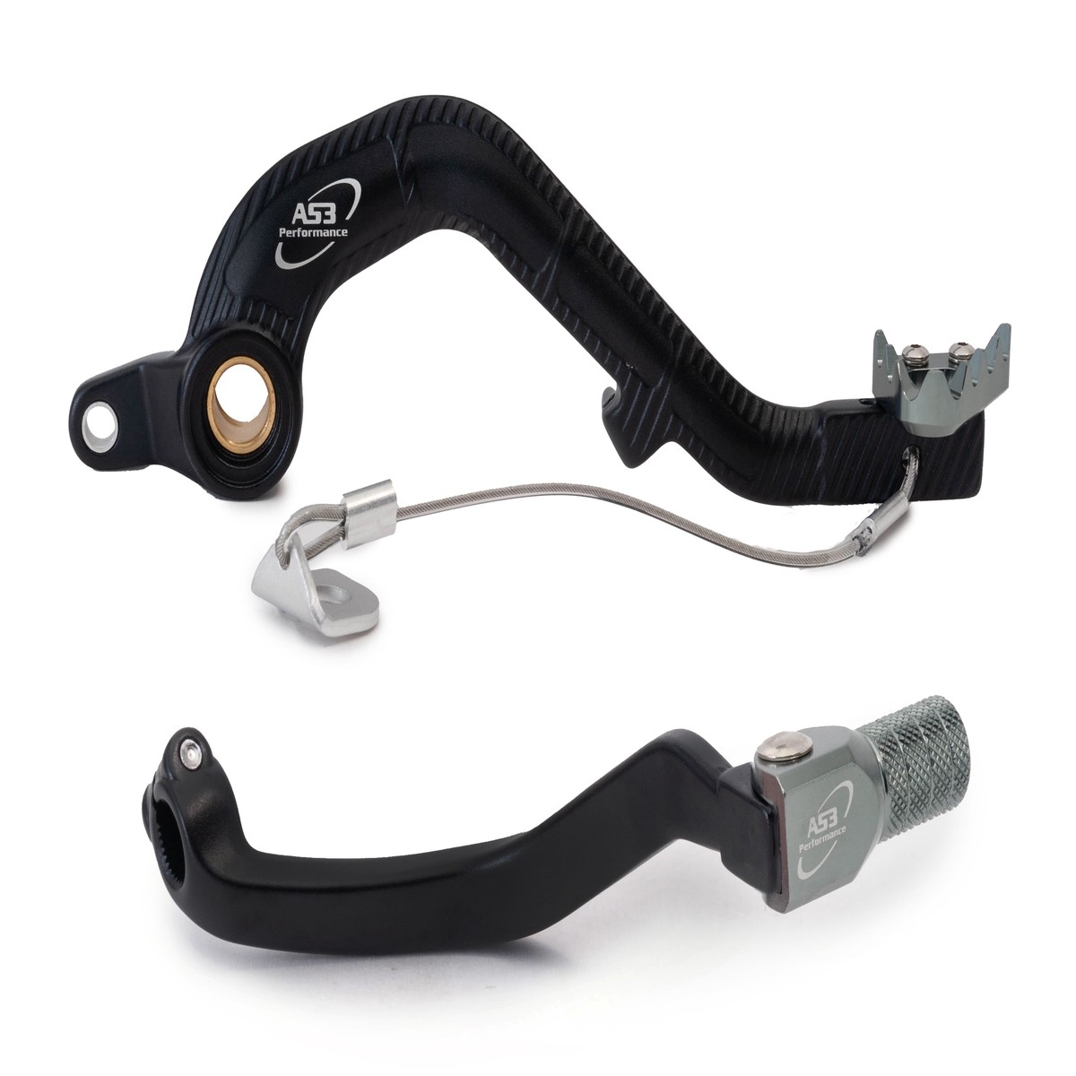 SUZUKI RM 250 2003-2008 AS3 FACTORY SERIES FORGED REAR BRAKE PEDAL & GEAR LEVER BLACK