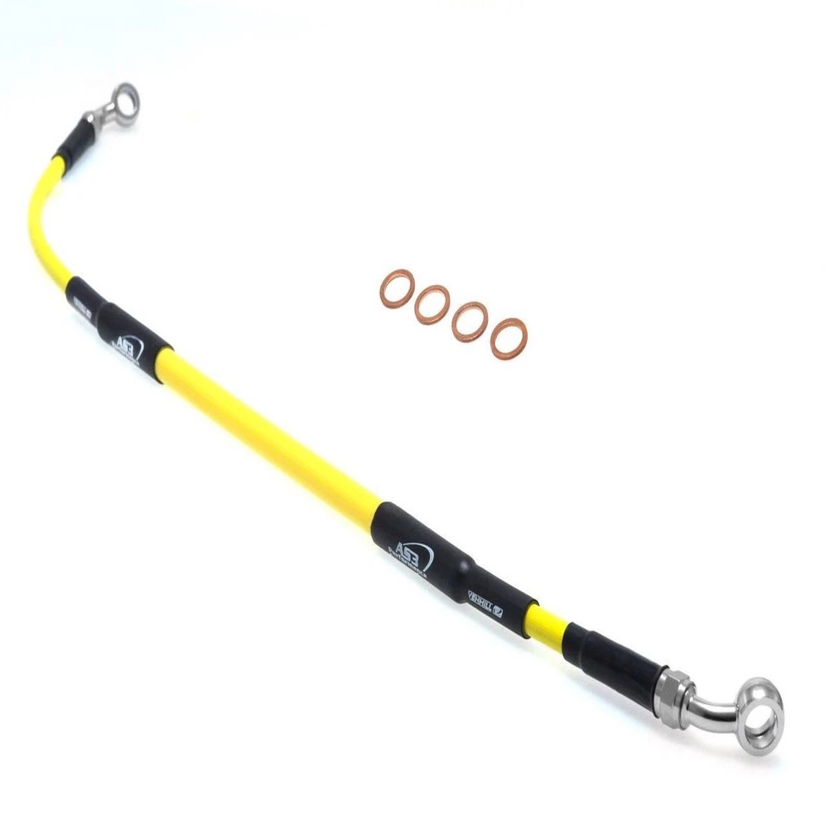 SUZUKI RMZ 250 2019-2024 RMZ 450 2018-2024 AS3 VENHILL BRAIDED REAR BRAKE LINE HOSE YELLOW