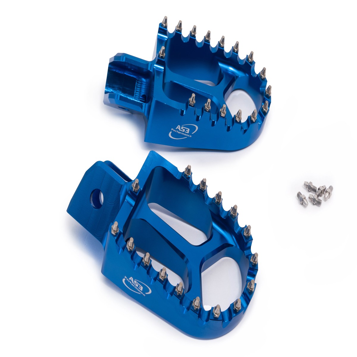 YAMAHA PW 50 2001-2027 PW 80 1999-2006 AS3 RACING SERIES WIDE FOOT PEGS BLUE