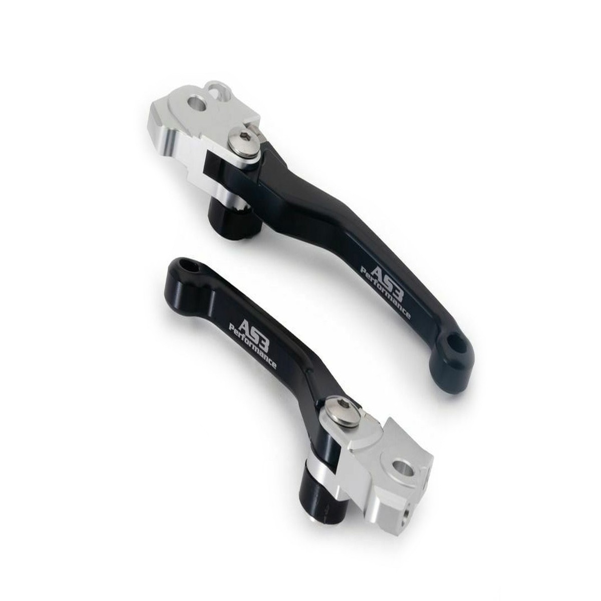 KAWASAKI KX 250 2021-2025 KX 450 2019-2023 AS3 FRONT BRAKE & CLUTCH FLEXI LEVERS BLACK