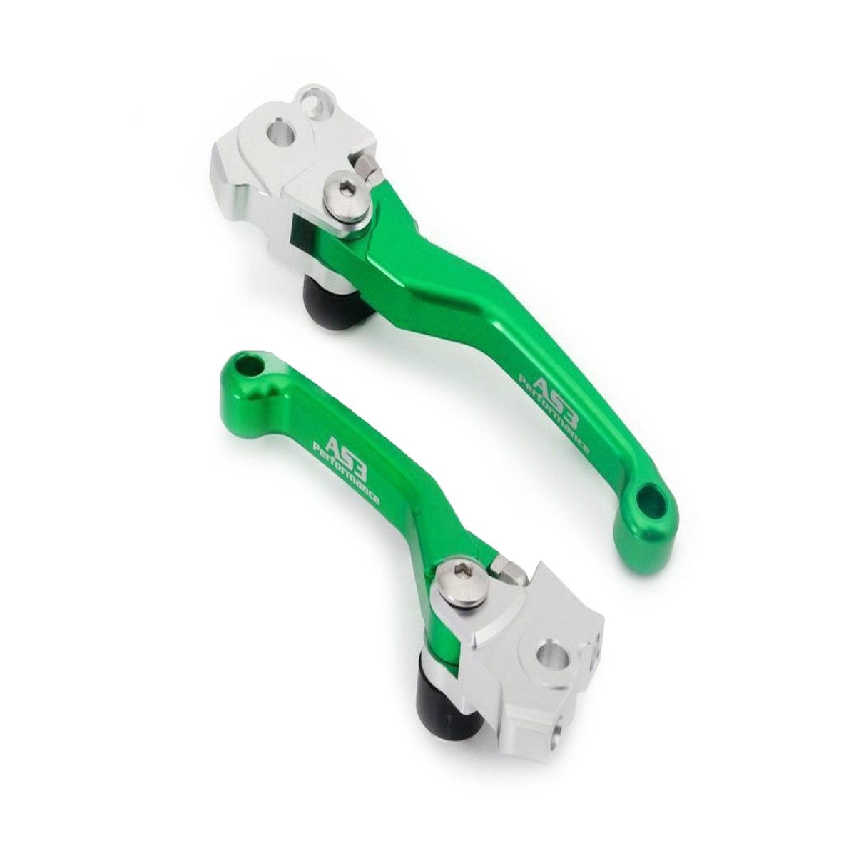 KAWASAKI KX 250 2021-2025 KX 450 2019-2023 AS3 FRONT BRAKE & CLUTCH FLEXI LEVERS GREEN