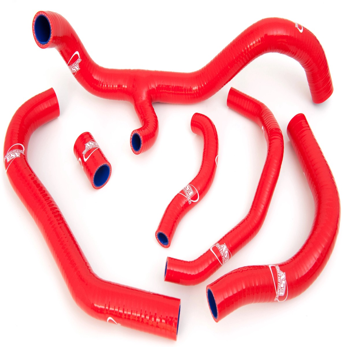 HONDA CBR 600 RR 2007-2020 AS3 PERFORMANCE SILICONE RADIATOR HOSES RED