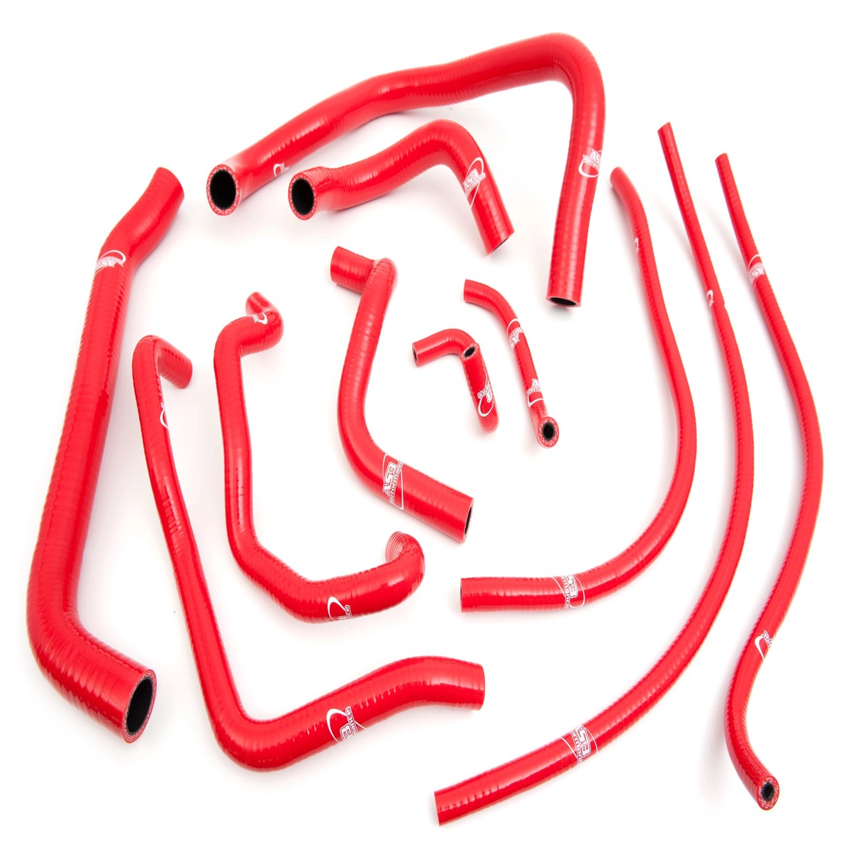 HONDA CBR 929 RR FIREBLADE 2000-2001 AS3 PERFORMANCE SILICONE RADIATOR HOSES RED