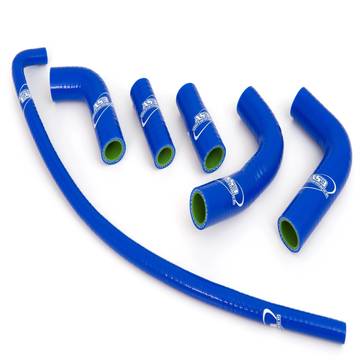KAWASAKI 250 R NINJA 2008-2015 AS3 PERFORMANCE SILICONE RADIATOR HOSES BLUE