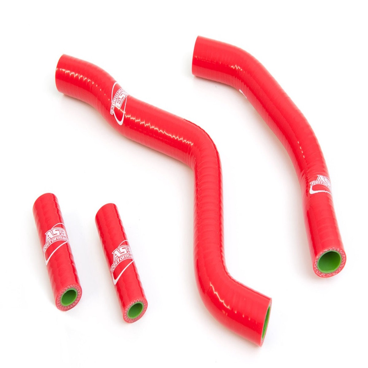 KAWASAKI KX 125 2003-2008 AS3 PERFORMANCE SILICONE RADIATOR HOSES RED