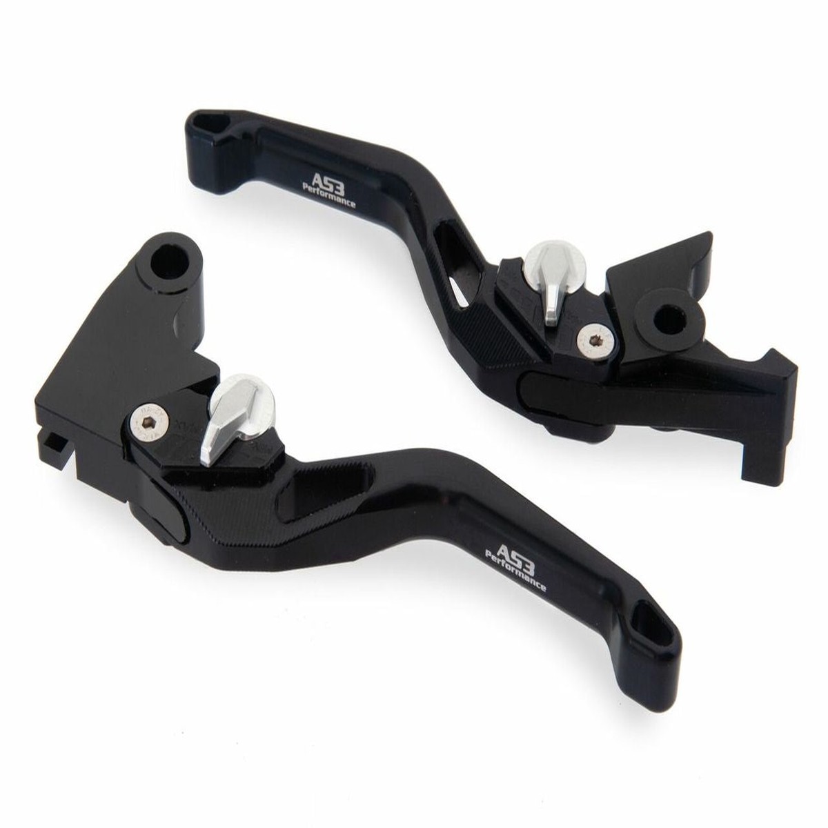 TRIUMPH 675 DAYTONA 2006-2017 AS3 ADJUSTABLE FRONT BRAKE and CLUTCH LEVERS SHORT BLACK