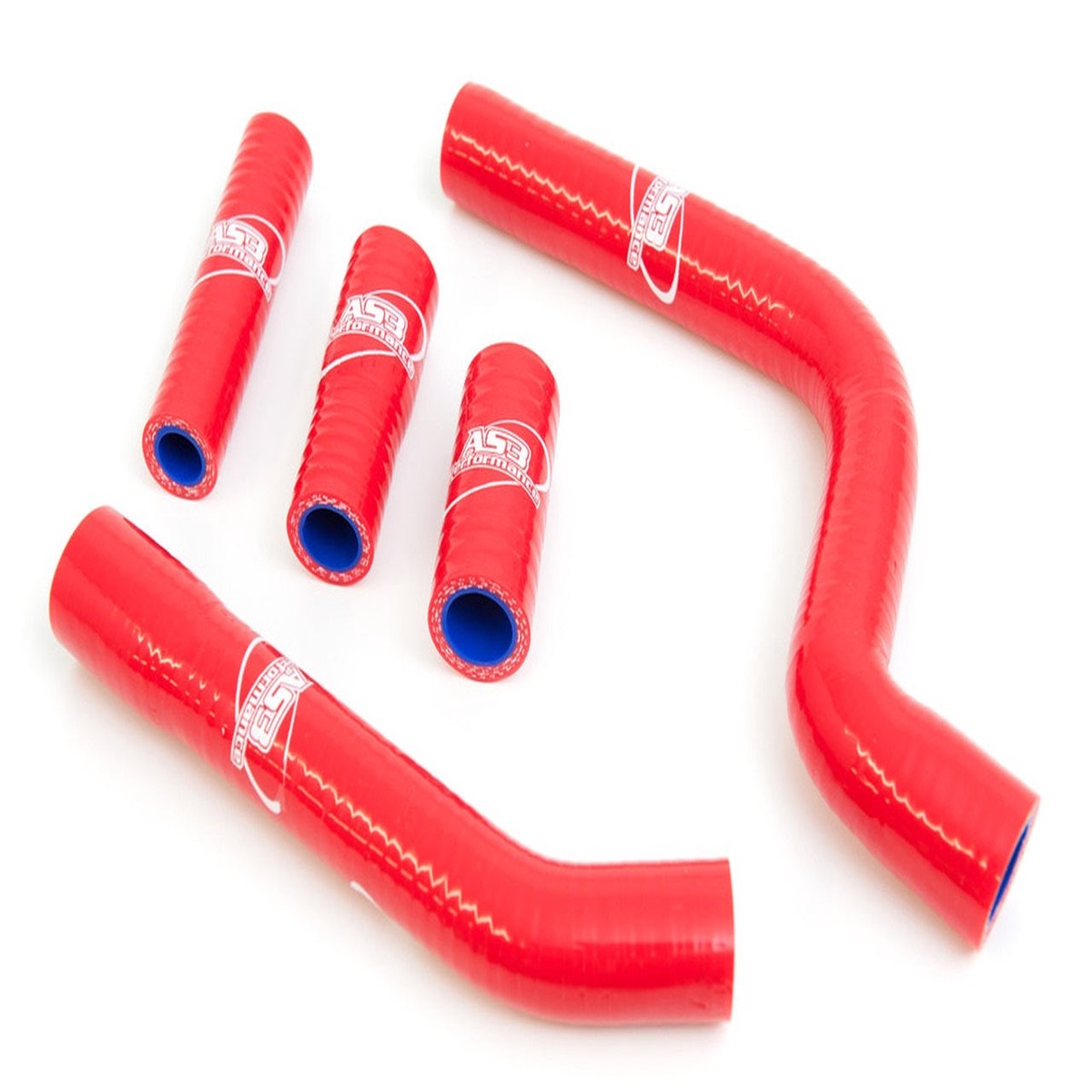 YAMAHA YZ 250 F 2010-2013 AS3 PERFORMANCE SILICONE RADIATOR HOSES RED