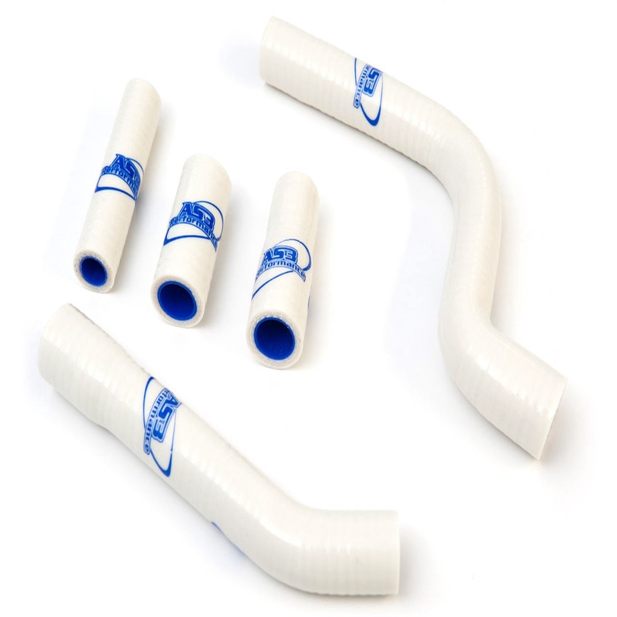 YAMAHA YZ 250 F 2010-2013 AS3 PERFORMANCE SILICONE RADIATOR HOSES WHITE