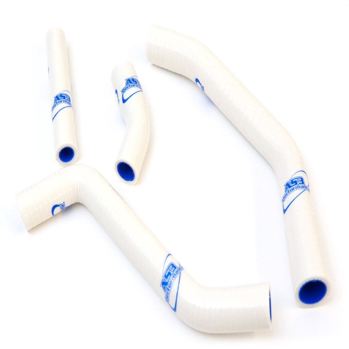 YAMAHA YZ 450 F 2010-2013 AS3 PERFORMANCE SILICONE RADIATOR HOSES WHITE