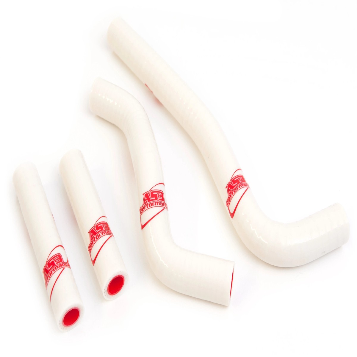 HONDA CRF 150 R RB 2007-2025 AS3 PERFORMANCE SILICONE RADIATOR HOSES WHITE