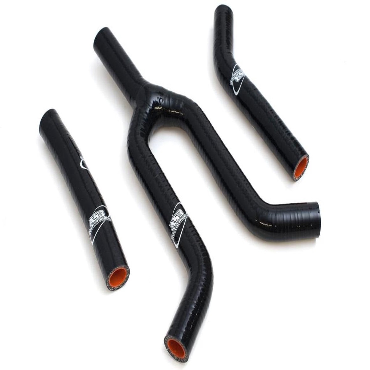 KTM 125 SX 1998-2002 AS3 PERFORMANCE SILICONE RADIATOR HOSES BLACK