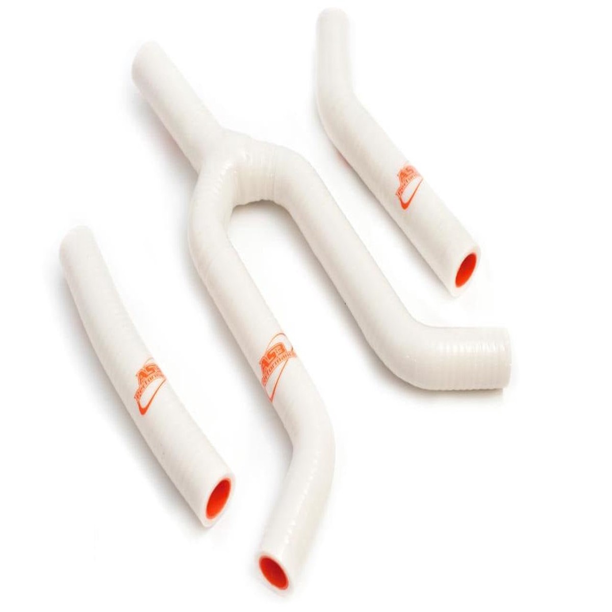 KTM 125 SX 1998-2002 AS3 PERFORMANCE SILICONE RADIATOR HOSES WHITE