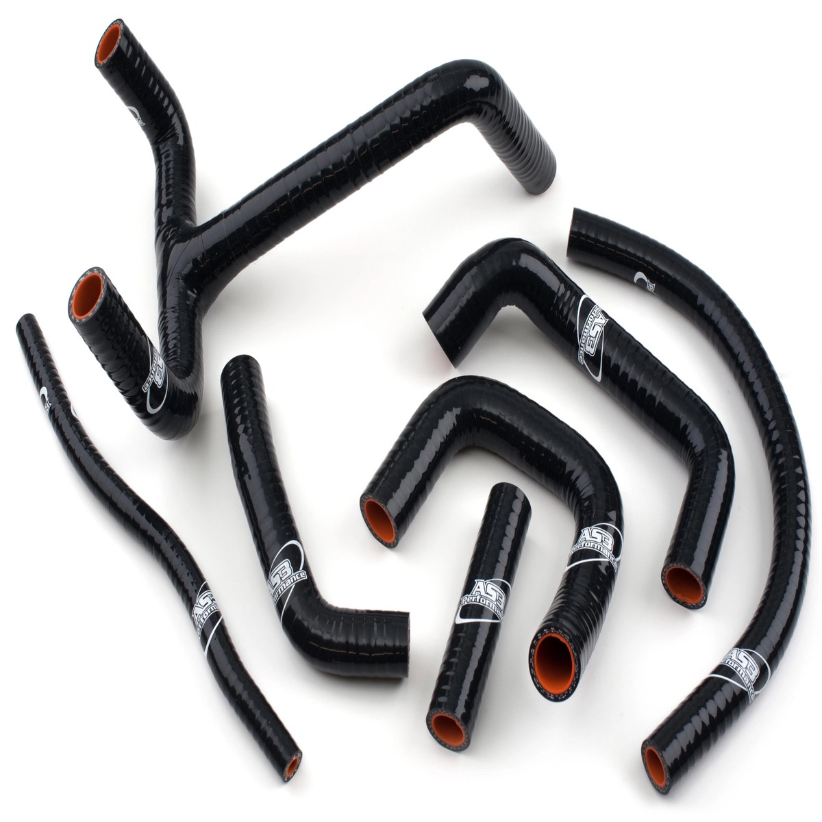 KTM 620 625 640 660 LC4 625 SMC AS3 PERFORMANCE SILICONE RADIATOR HOSES BLACK