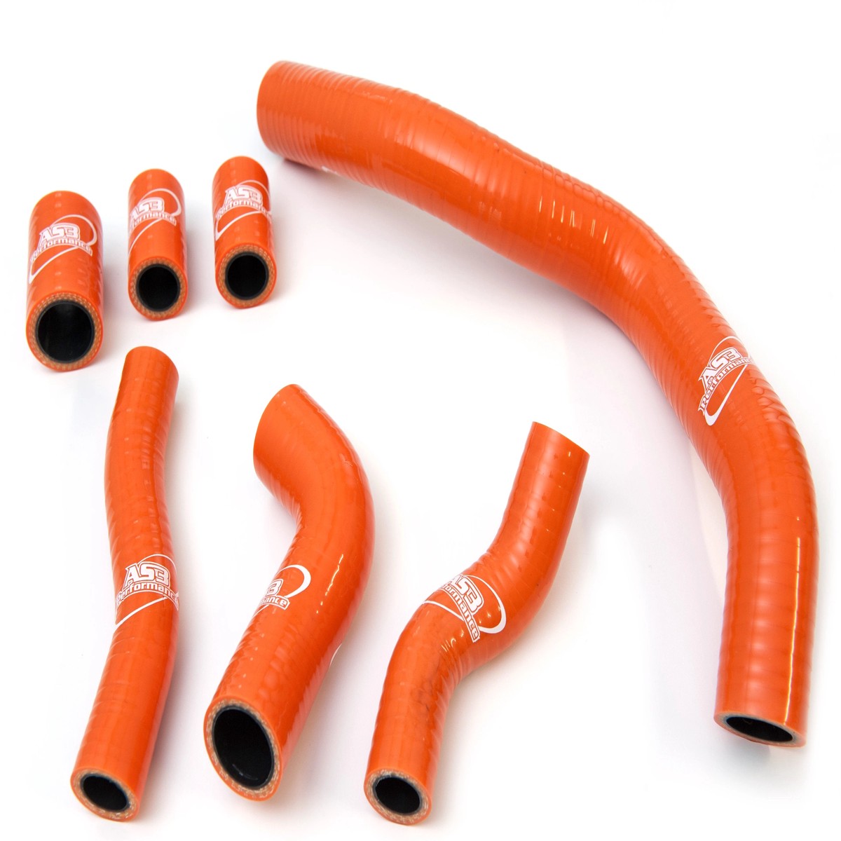 KTM 950 ADVENTURE 2003-2006 990 ADVENTURE 2006-2012 990 SUPERDUKE 2005-2012 AS3 PERFORMANCE SILICONE RADIATOR HOSES ORANGE