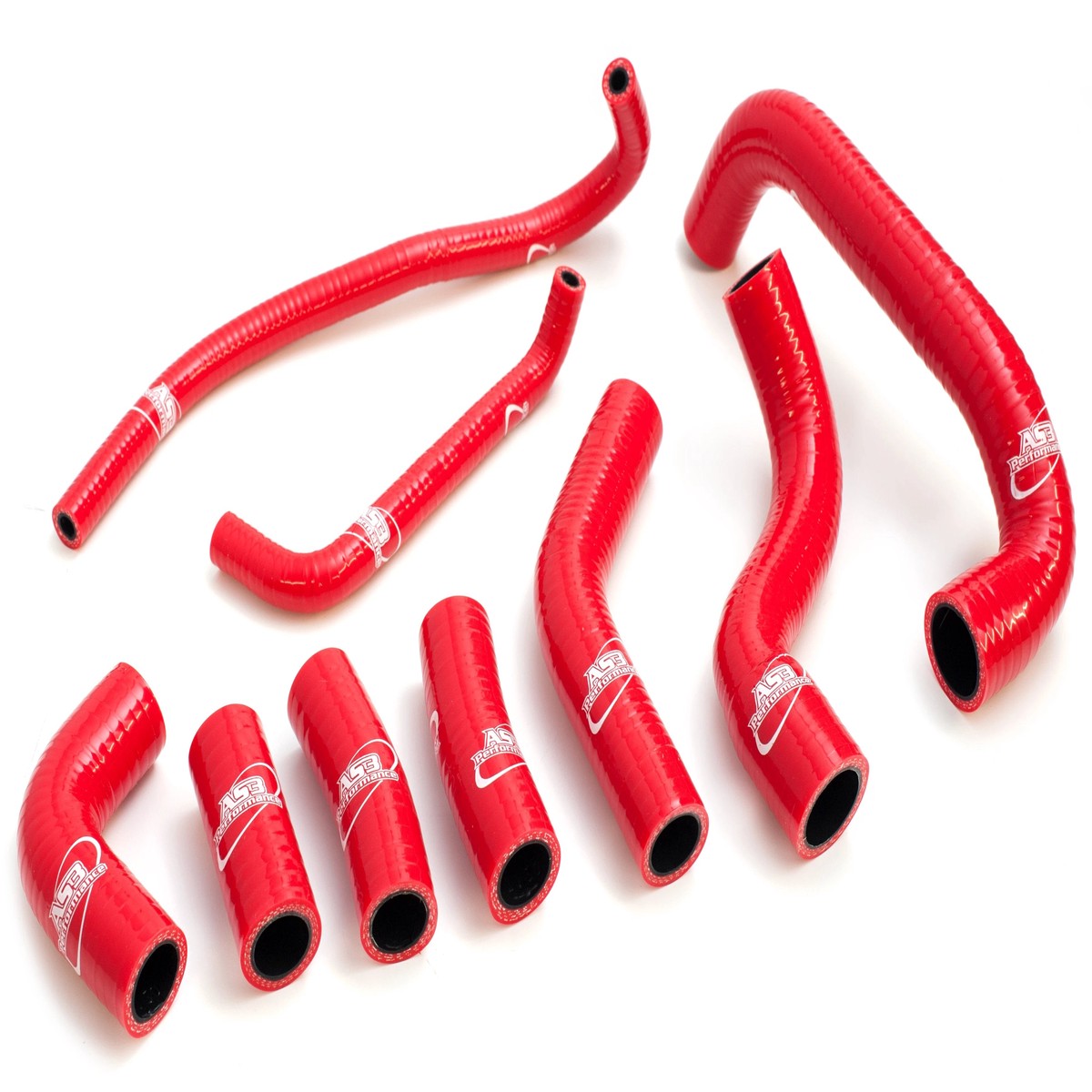 SUZUKI RF 600 1993-1997 AS3 PERFORMANCE SILICONE RADIATOR HOSES RED