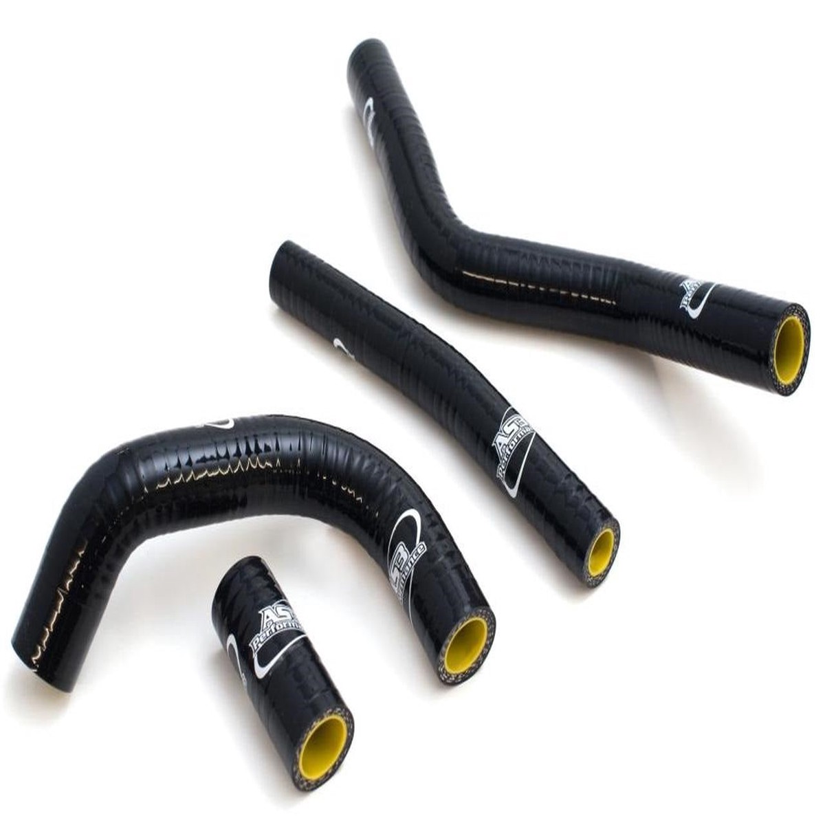 SUZUKI RM 125 1991 AS3 PERFORMANCE SILICONE RADIATOR HOSES BLACK