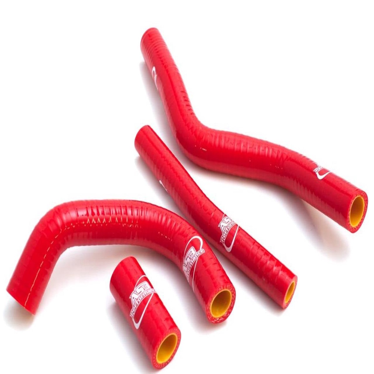 SUZUKI RM 125 1991 AS3 PERFORMANCE SILICONE RADIATOR HOSES RED