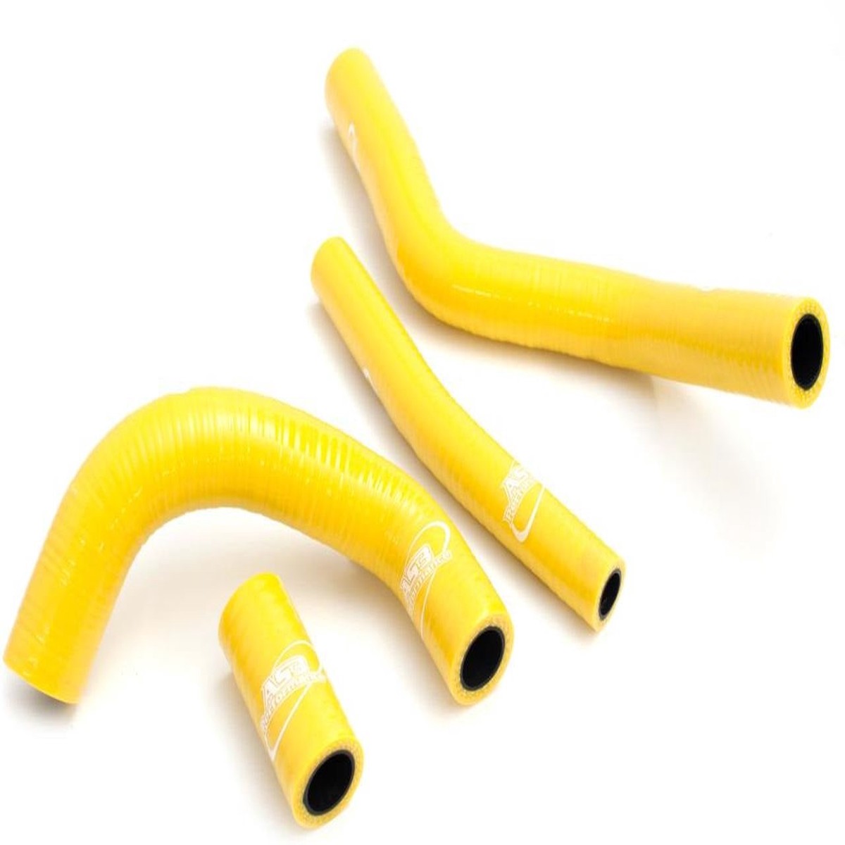 SUZUKI RM 125 1991 AS3 PERFORMANCE SILICONE RADIATOR HOSES YELLOW