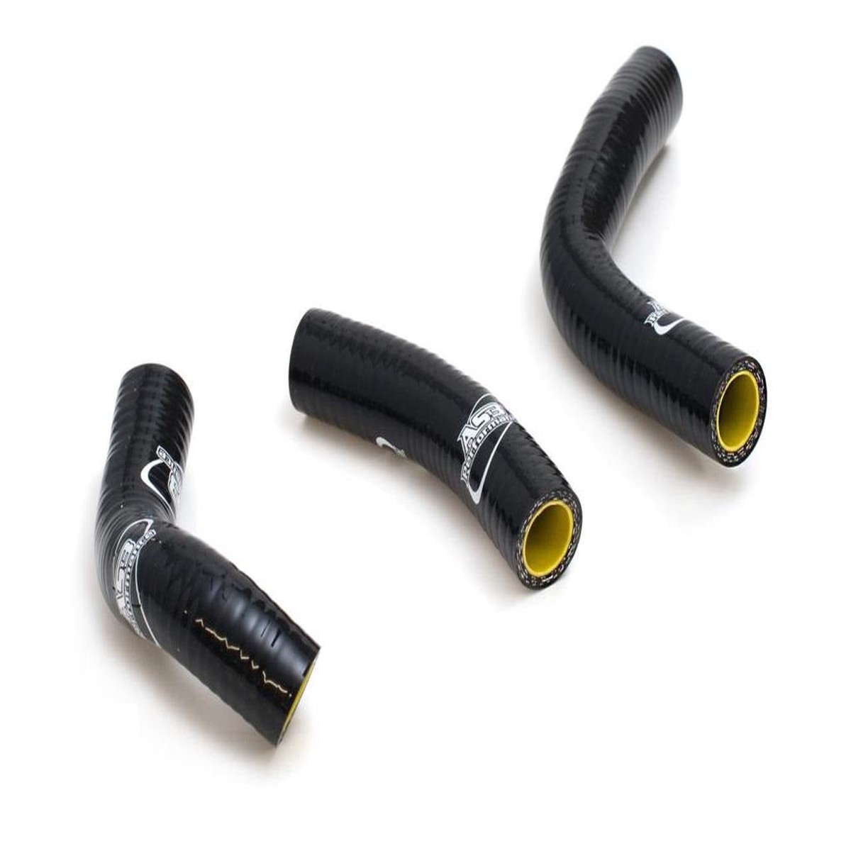 SUZUKI RM 250 1989-1990 AS3 PERFORMANCE SILICONE RADIATOR HOSES BLACK
