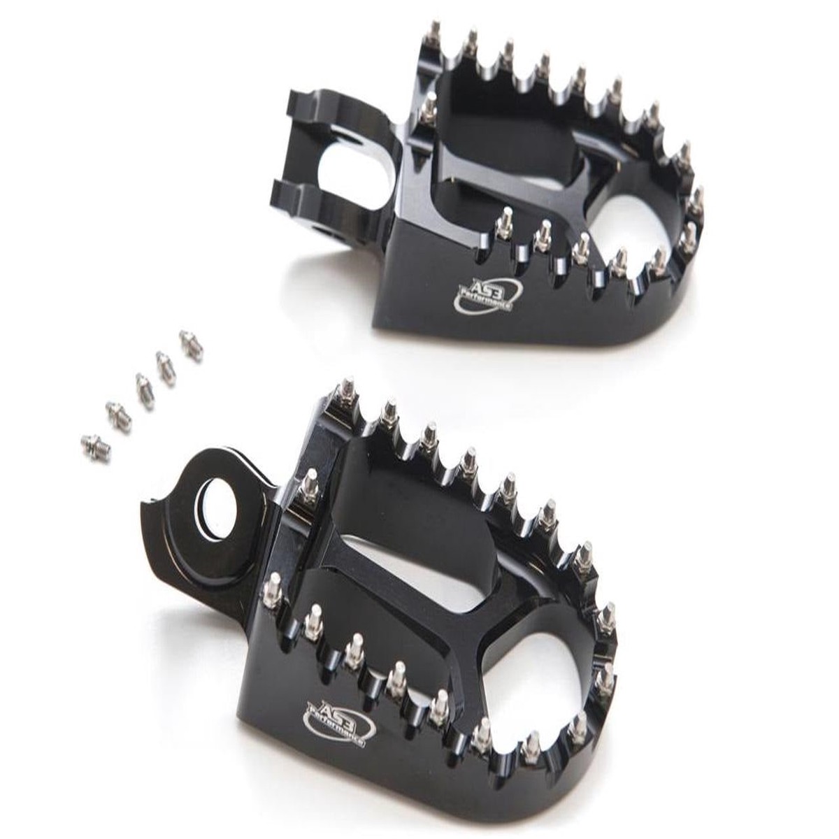 SUZUKI RMZ 450 2008-2009 AS3 RACING SERIES WIDE FOOT PEGS BLACK
