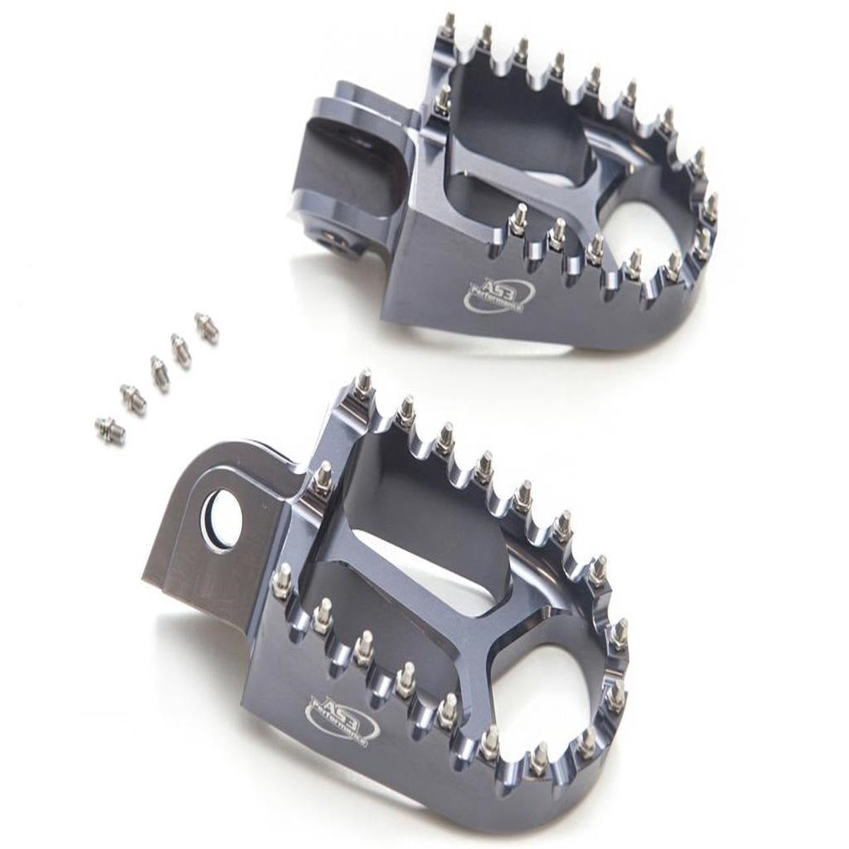 HUSQVARNA TC 50 65 17-23 TC 85 14-17 TC FC 125 250 350 450 14-15 TE FE 300 501 14-17 AS3 RACING SERIES WIDE FOOT PEGS GREY