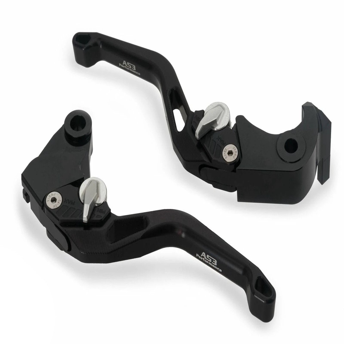 KAWASAKI ZX6R 2007-2018 ZX10R 2006-2015 AS3 ADJUSTABLE BRAKE CLUTCH LEVERS SHORT BLACK