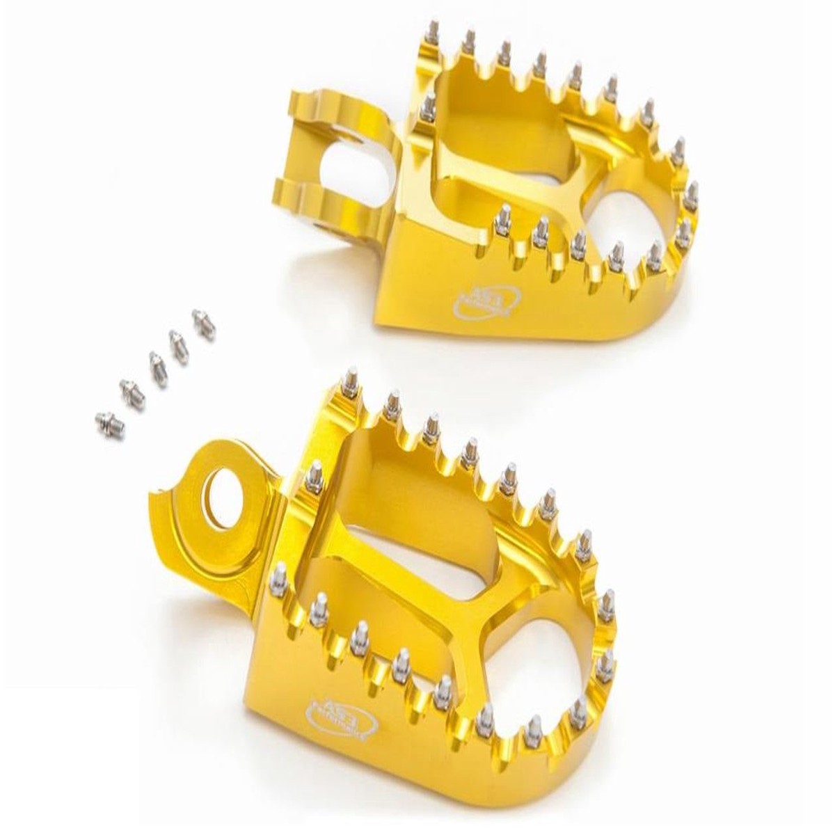 SUZUKI RMZ 450 2008-2009 AS3 RACING SERIES WIDE FOOT PEGS YELLOW