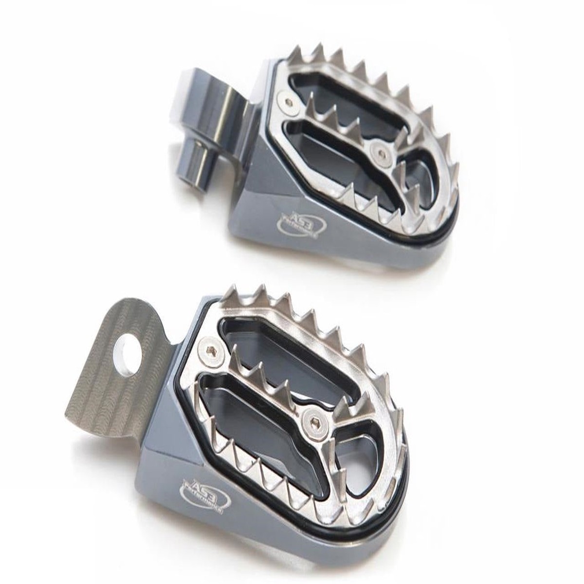 YAMAHA YZ 65 85 125 250 99-27 YZ 250 F 01-23 YZ 400 426 450 F 99-22 WR 250 F 01-24 WR 450 F 03-23 AS3 FACTORY SERIES WIDE FOOT PEGS GREY