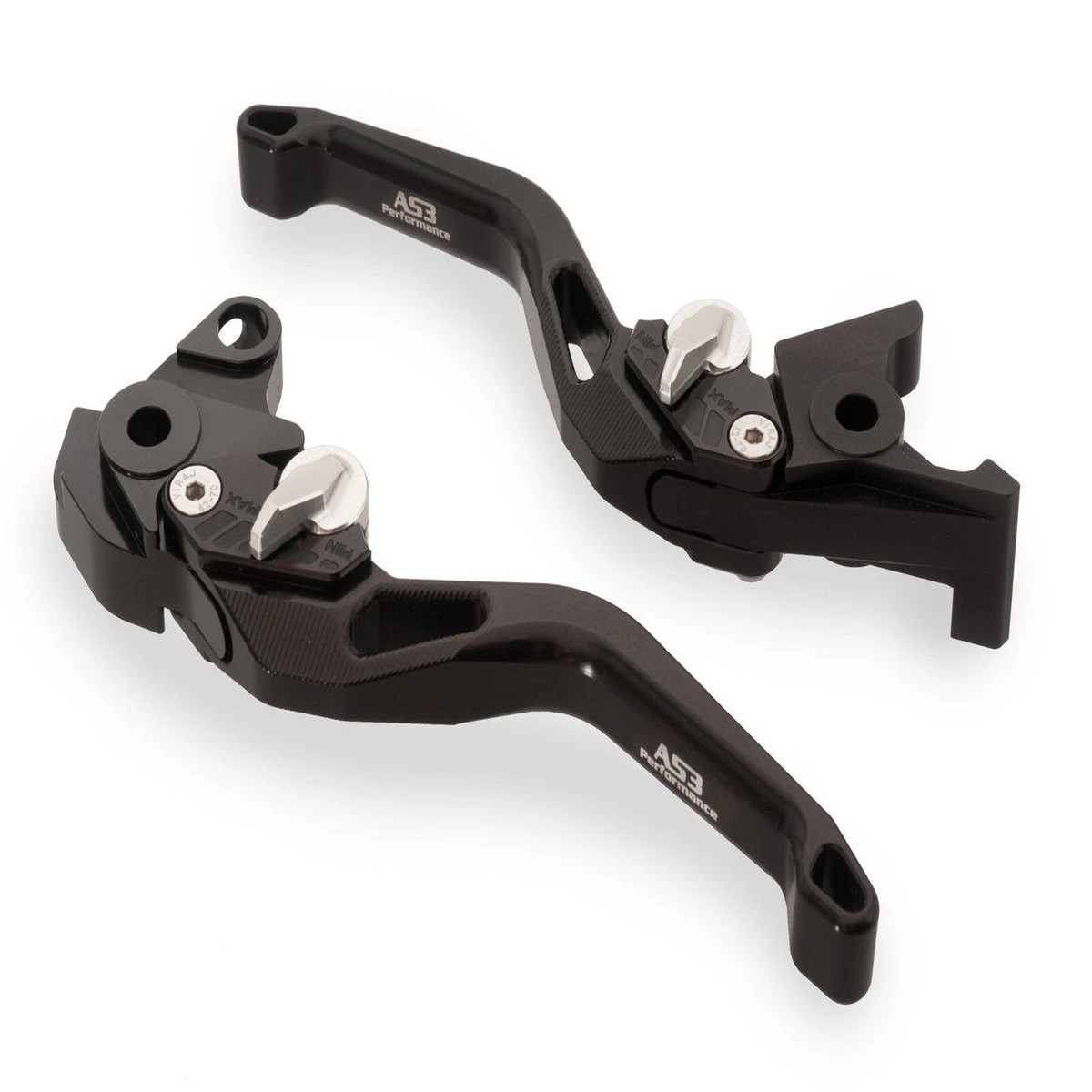 HONDA VTR 1000 F FIRESTORM 1998-2005 AS3 ADJUSTABLE FRONT BRAKE CLUTCH LEVERS SHORT BLACK