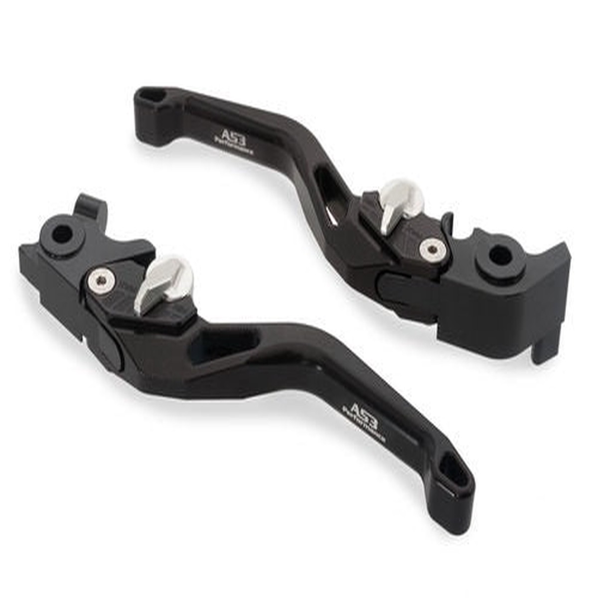 KTM 690 DUKE R 2014-2017 AS3 ADJUSTABLE FRONT BRAKE and CLUTCH LEVERS SHORT BLACK