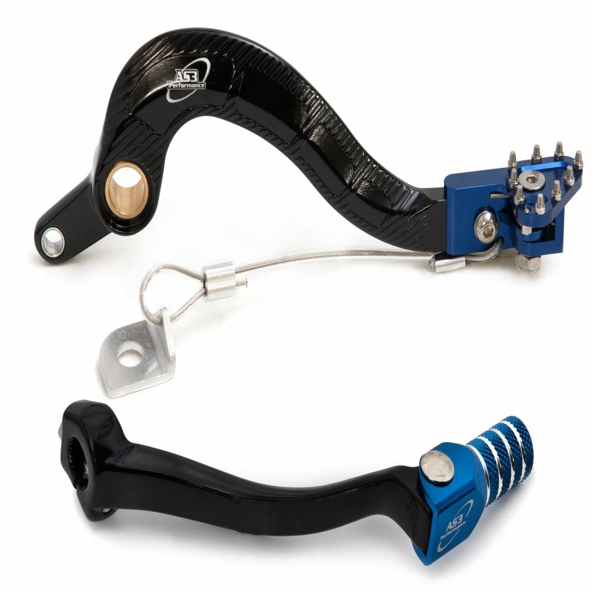 YAMAHA YZ 450 F 2018-2022 WR 450 F 2019-2023 YZ 450 FX 2019-2023 AS3 FORGED GEAR LEVER & REAR BRAKE PEDAL BLUE