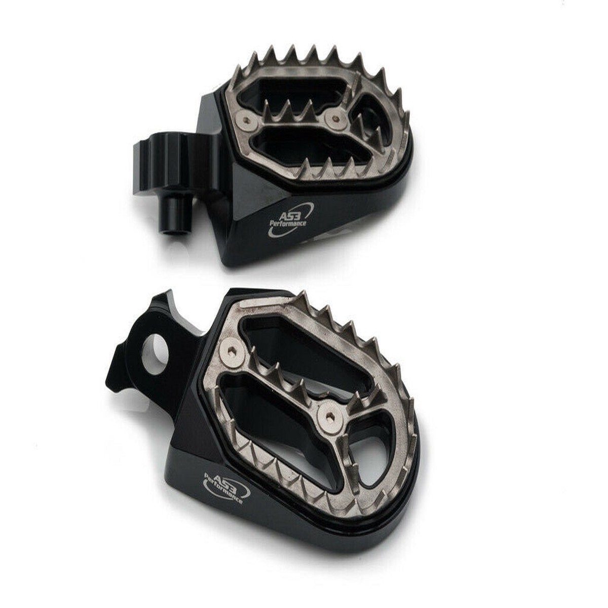 HUSQVARNA WR CR TC TE TXC SM SMR 125-610 1998-2013 AS3 FACTORY SERIES WIDE FOOT PEGS BLACK