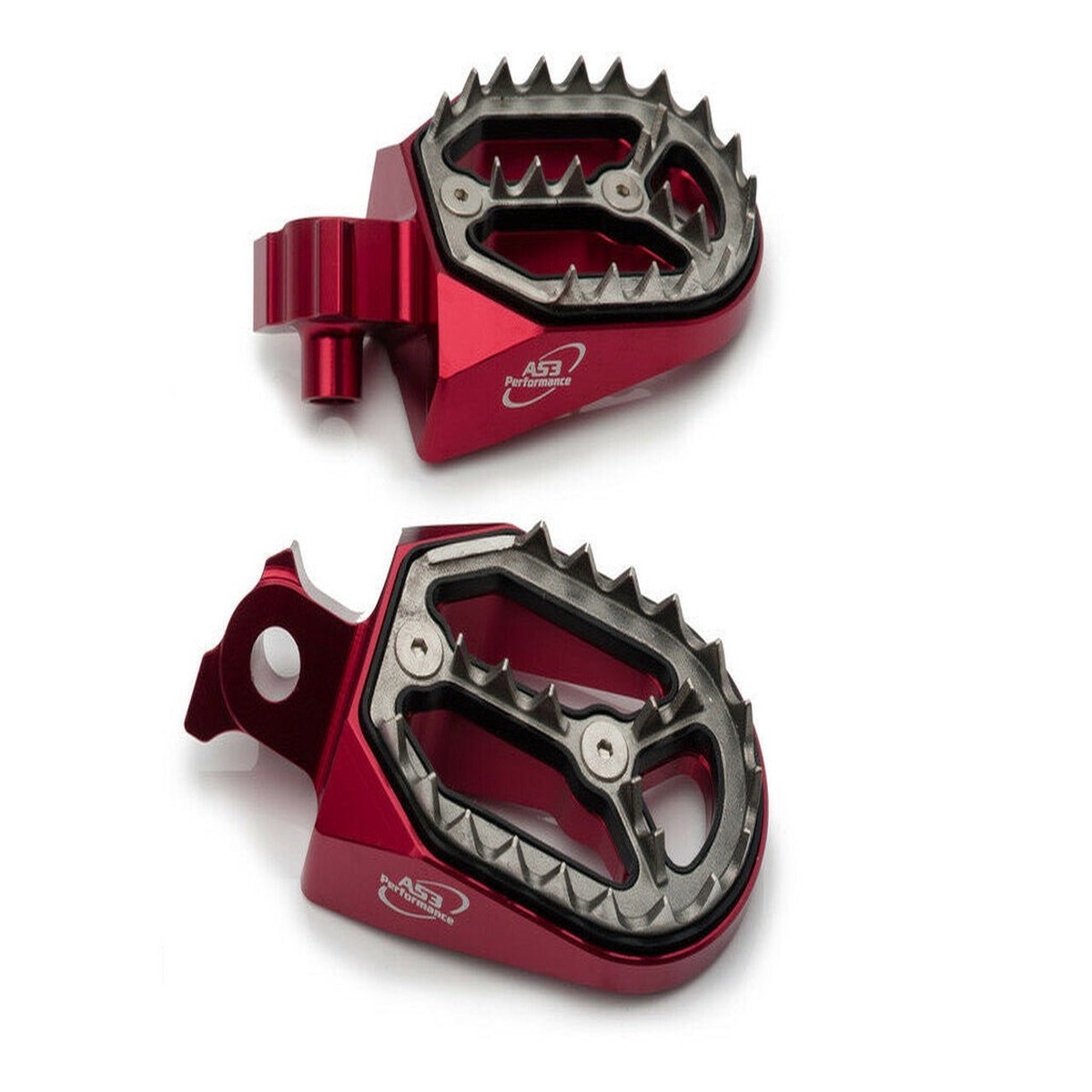 HUSQVARNA WR CR TC TE TXC SM SMR 125-610 1998-2013 AS3 FACTORY SERIES WIDE FOOT PEGS RED