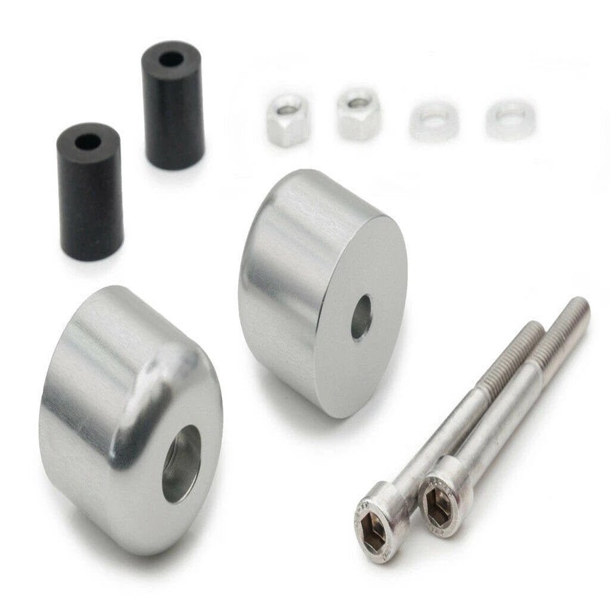 SUZUKI DRZ 400 SM 2005-2015 AS3 PERFORMANCE BAR END WEIGHTS SILVER