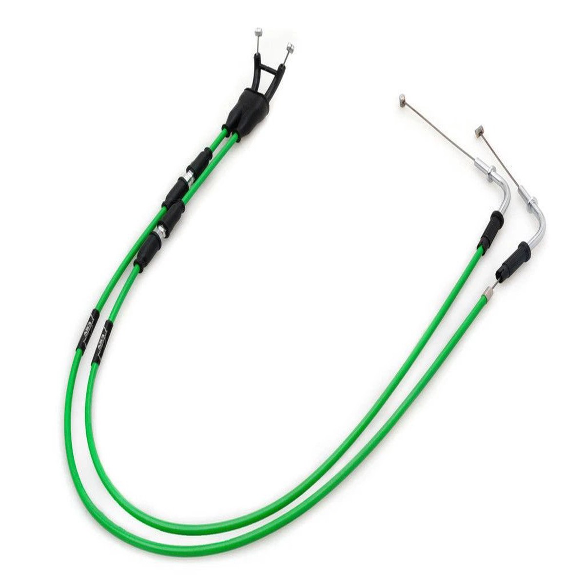 KAWASAKI ZX10R 2016-2020 AS3 VENHILL FEATHERLIGHT THROTTLE CABLES GREEN
