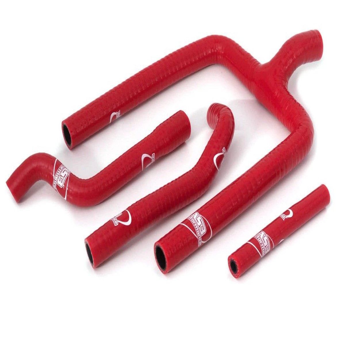 GAS GAS EC XC 250 300 2018-2020 AS3 SILICONE RADIATOR HOSES (THERMOSTAT BYPASS KIT) RED