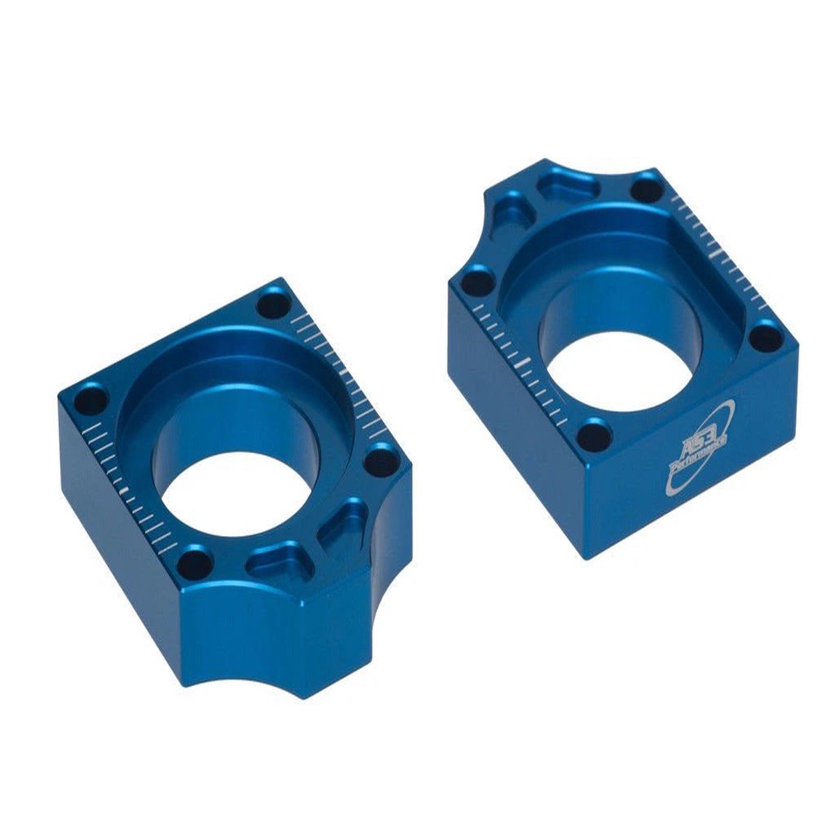 KAWASAKI KX 125 250 2003-2008 KX 250 F 2004-2016 KX 450 F 2006-2015 AS3 CHAIN ADJUSTERS REAR AXLE BLOCKS BLUE