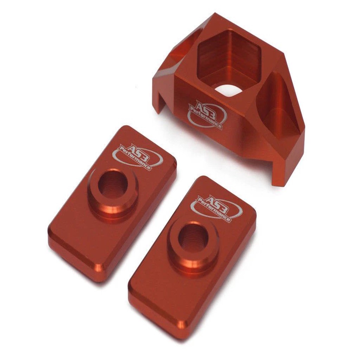 KTM 50 SX 2009-2019 50 SX MINI 2009-2023 AS3 CHAIN ADJUSTERS REAR AXLE BLOCKS ORANGE