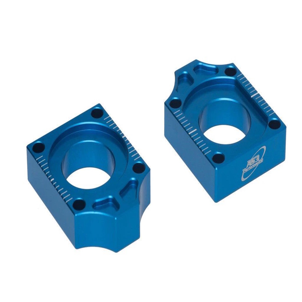 YAMAHA YZ 125 250 02-27 YZ 250 426 450 F 02-08 WR 250 426 450 F 02-23 AS3 CHAIN ADJUSTERS REAR AXLE BLOCKS BLUE