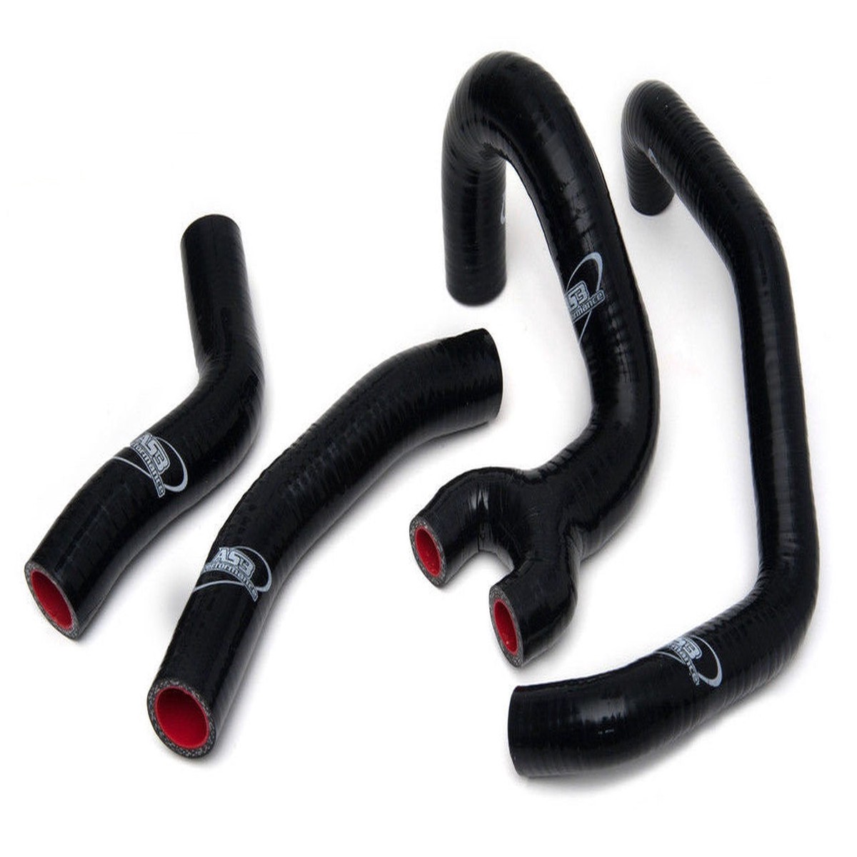 APRILIA ETV 1000 2001-2007 AS3 PERFORMANCE SILICONE RADIATOR HOSES BLACK