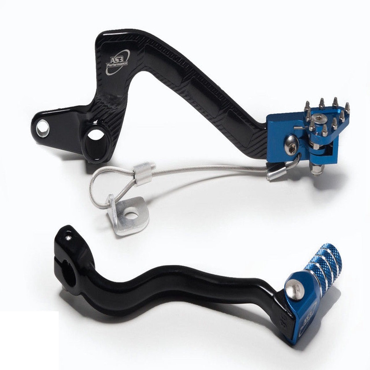 AS3 FORGED GEAR LEVER & REAR BRAKE PEDAL COMBO SET BLUE | KAWASAKI KX 65 2000-2024