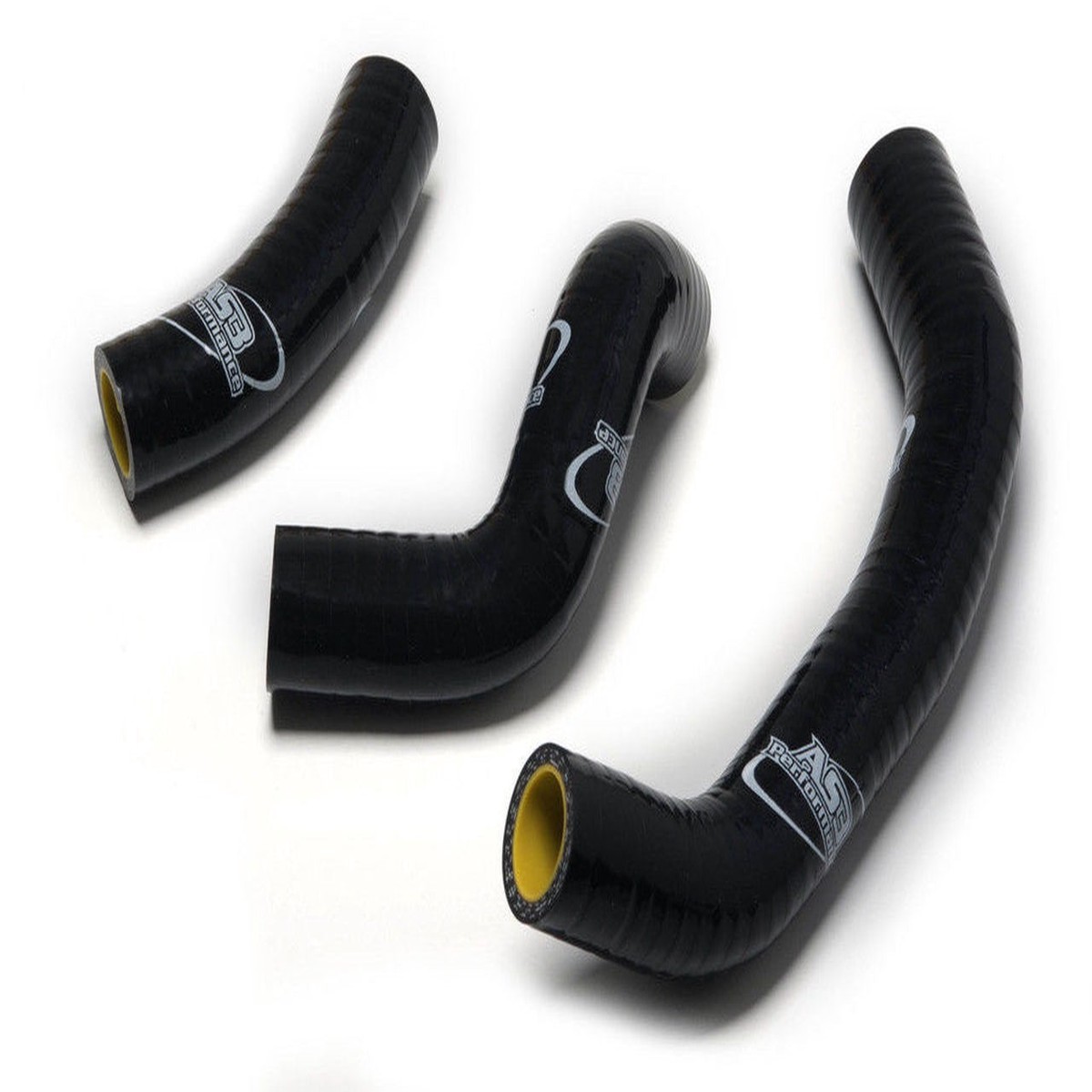 SUZUKI RM 250 1988 AS3 PERFORMANCE SILICONE RADIATOR HOSES BLACK